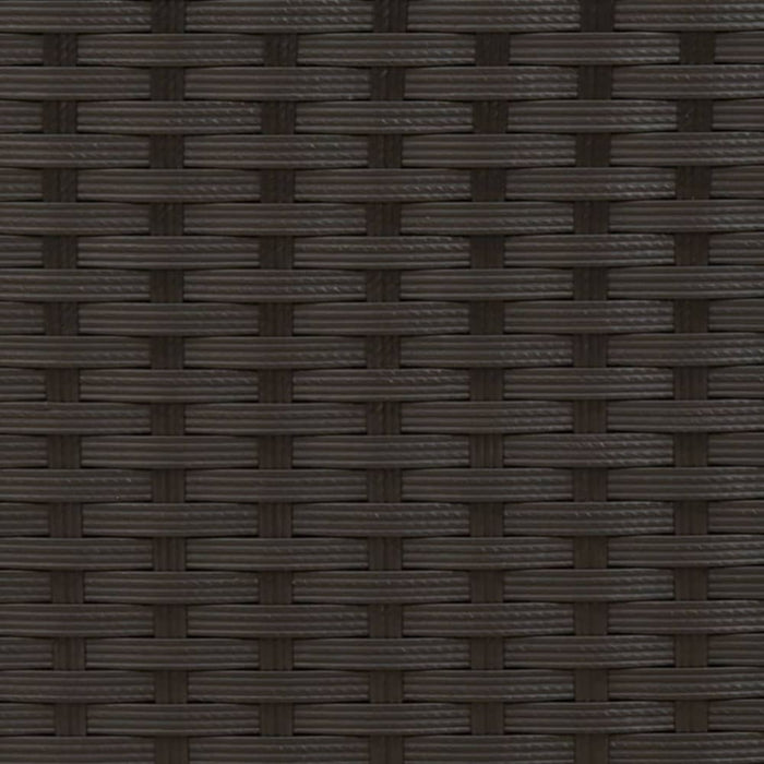 Garden Sofa 2-seater with Canopy and Stools Black Poly