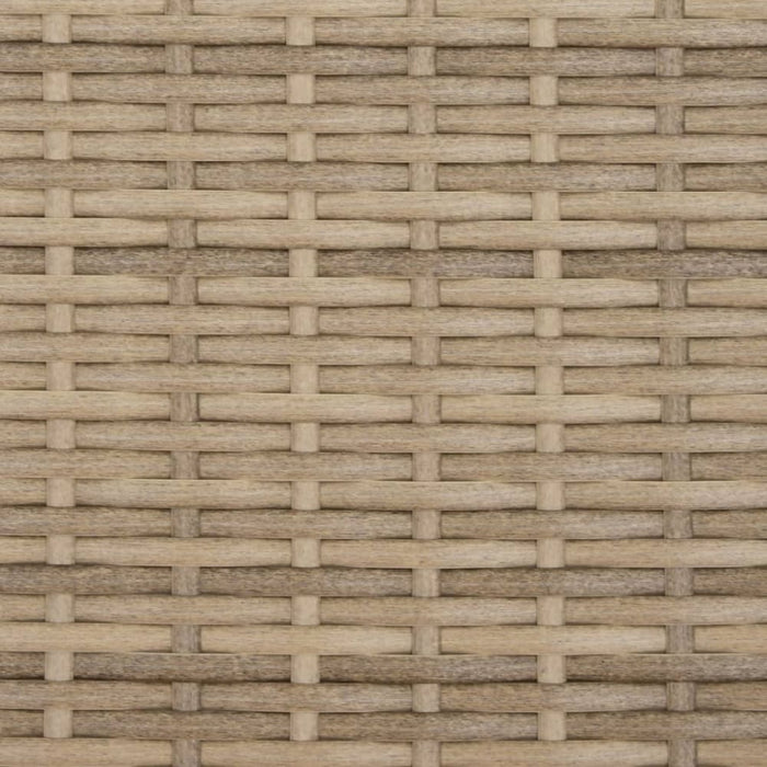 Garden Sofa 2-seater with Stools Beige Poly Rattan Tlpikp