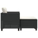 Garden Sofa 2-seater with Stools Black Poly Rattan Tlpikb