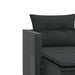 Garden Sofa 2-seater with Stools Black Poly Rattan Tlpiko