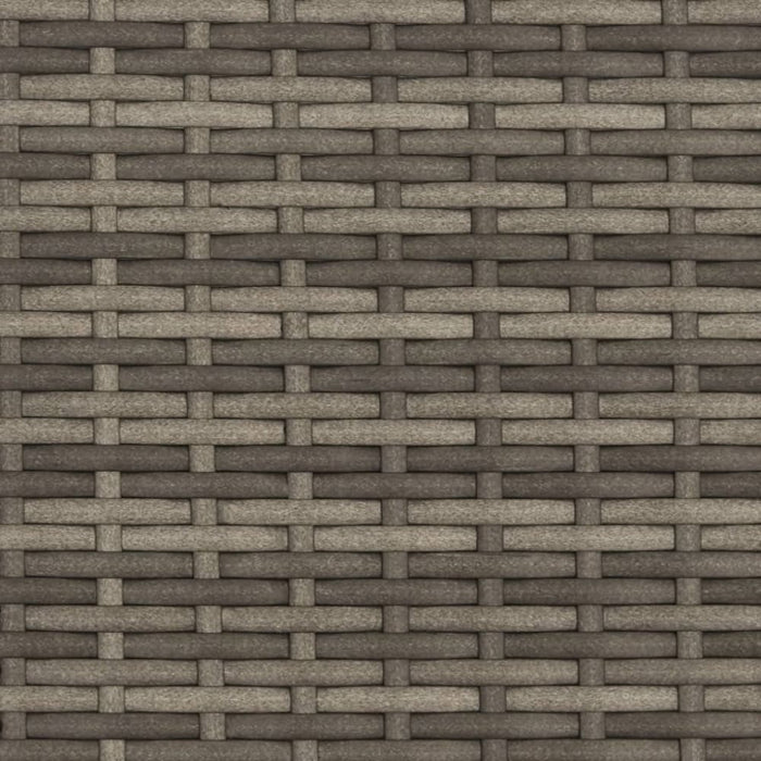 Garden Sofa 2-seater with Stools Grey Poly Rattan Tlpikt