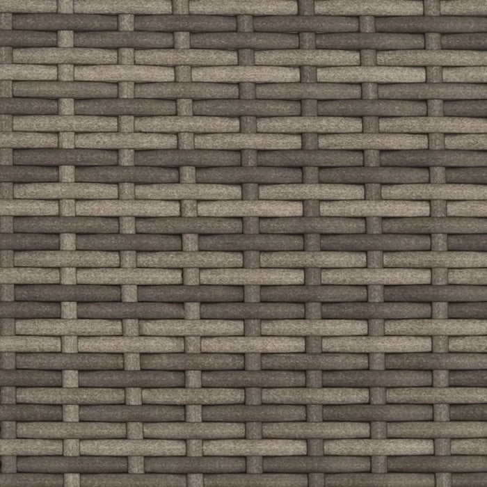 Garden Sofa 2-seater with Stools Grey Poly Rattan Tlpnba