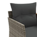 Garden Sofa 2-seater with Stools Grey Poly Rattan Tlpnba