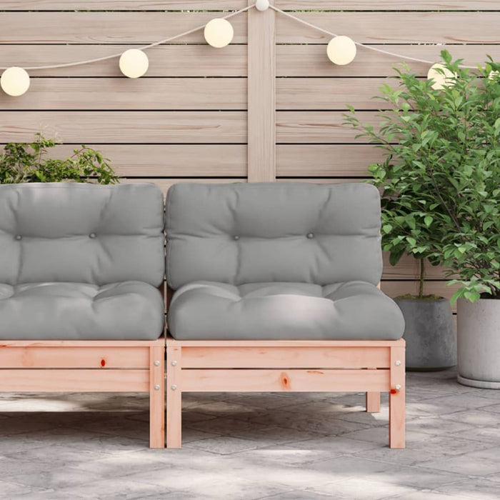Garden Sofa Armless with Cushions Solid Wood Douglas Ntnopk
