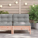 Garden Sofa Armless with Cushions Solid Wood Douglas Ntnopk