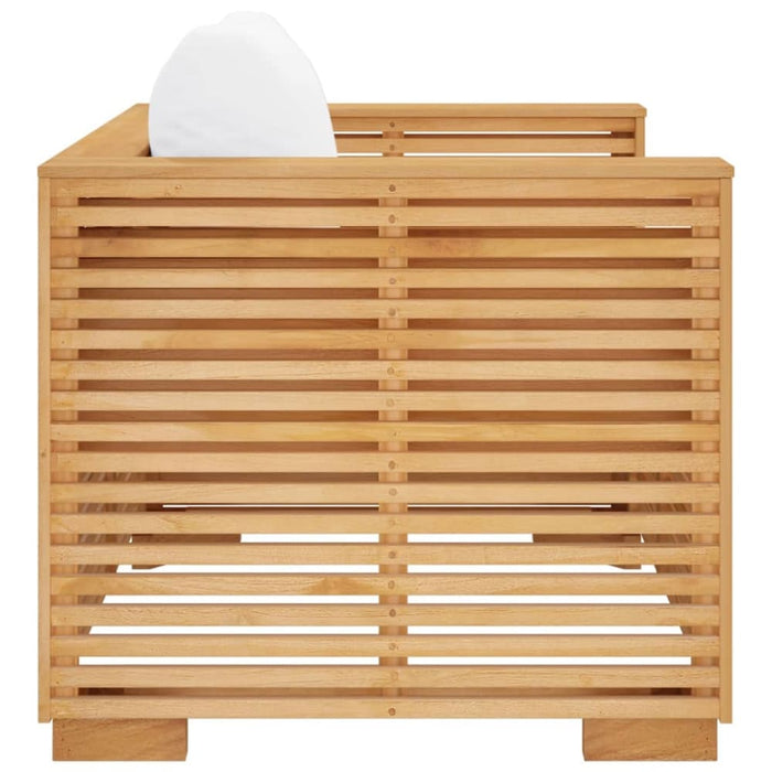 Garden Sofa Chair with Cream Cushions Solid Wood Teak Tokoli