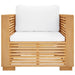 Garden Sofa Chair with Cream Cushions Solid Wood Teak Tokoli
