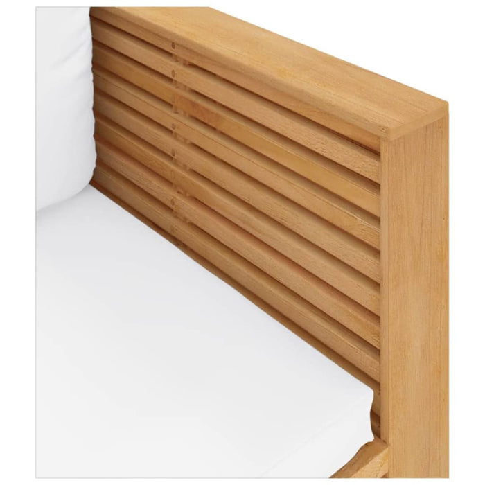 Garden Sofa Chair with Cream Cushions Solid Wood Teak Tokoli