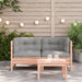 Garden Sofa Corner with Cushions 2 Pcs Solid Wood Douglas