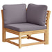 Garden Sofa Corner With Cushions 73x73x65 Cm Solid Wood