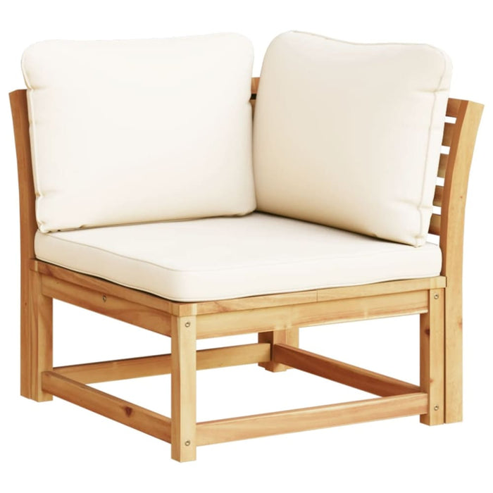Garden Sofa Corner With Cushions 73x73x65 Cm Solid Wood