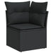 Garden Sofa Corner With Cushions Black Poly Rattan Tlpklx