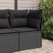Garden Sofa Corner With Cushions Black Poly Rattan Tlpklx