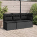 Garden Sofa Corner With Cushions Black Poly Rattan Tlpklx