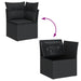 Garden Sofa Corner With Cushions Black Poly Rattan Tlpknp