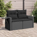 Garden Sofa With Cushions 2-seater Black Poly Rattan Tlpkkb