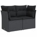 Garden Sofa With Cushions 2-seater Black Poly Rattan Tlpklt