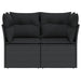 Garden Sofa With Cushions 2-seater Black Poly Rattan Tlpklt
