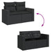 Garden Sofa With Cushions 2-seater Black Poly Rattan Tlpknk