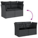 Garden Sofa With Cushions 2-seater Black Poly Rattan Tlpknl