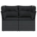 Garden Sofa With Cushions 2-seater Black Poly Rattan Tlpknl