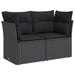 Garden Sofa With Cushions 2-seater Black Poly Rattan Tlpknl
