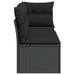 Garden Sofa With Cushions 3-seater Black Poly Rattan Tlpkni