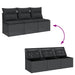 Garden Sofa With Cushions 3-seater Black Poly Rattan Tlpknn