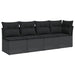 Garden Sofa With Cushions 4-seater Black Poly Rattan Tlpkla