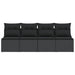 Garden Sofa With Cushions 4-seater Black Poly Rattan Tlpklp