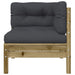 Garden Sofa with Cushions and Footstool 2-seater Ntnoil