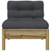 Garden Sofa with Cushions and Footstool 2-seater Ntnoil