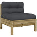 Garden Sofa with Cushions and Footstool 2-seater Ntnoil