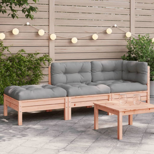 Garden Sofa with Cushions and Footstool 2-seater Ntnoip