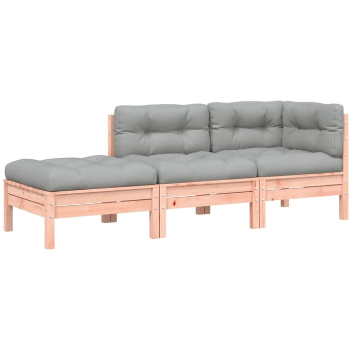 Garden Sofa with Cushions and Footstool 2-seater Ntnoip
