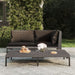 Garden Sofa with Cushions Half Round Poly Rattan Tonlbb