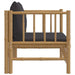 Garden Sofa with Dark Grey Cushions Bamboo Tlxtoo