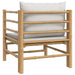 Garden Sofa with Light Grey Cushions Bamboo Tlxxno