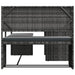 Garden Sofa with Table and Cushions L-shaped Grey Poly
