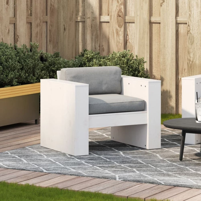 Garden Sofa White 79x60x62 Cm Solid Wood Pine Ntxtll