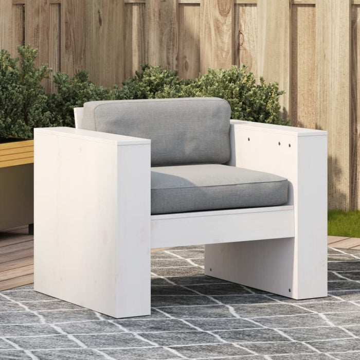 Garden Sofa White 79x60x62 Cm Solid Wood Pine Ntxtll