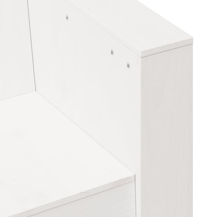 Garden Sofa White 79x60x62 Cm Solid Wood Pine Ntxtll