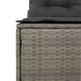 Garden Sofas Armless with Cushions 2 Pcs Grey Poly Rattan