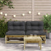 Garden Sofas Armless with Cushions 2 Pcs Impregnated Wood