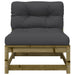 Garden Sofas Armless with Cushions 2 Pcs Impregnated Wood