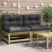 Garden Sofas Armless with Cushions 2 Pcs Impregnated Wood