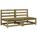Garden Sofas Armless with Cushions 2 Pcs Impregnated Wood