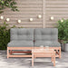 Garden Sofas Armless with Cushions 2 Pcs Solid Wood Douglas