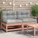 Garden Sofas Armless with Cushions 2 Pcs Solid Wood Douglas