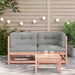 Garden Sofas Corner with Cushions 2 Pcs Solid Wood Douglas